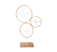 Table Deco Bird Círculo 36x12x54cm Natural/White