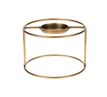 Tealight holder metal Ø15x10cm Antique gold