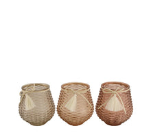 Tealight holder glass 9x9x10cm Mixed