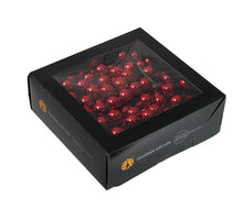 w/b. 144 glassballs/wire red shiny 20 mm