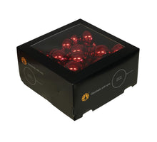 w/b. 36 glassballs/wire red shiny 40 mm