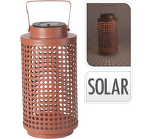 SOLAR LANTAARN METAAL ZALM D14XH28CM