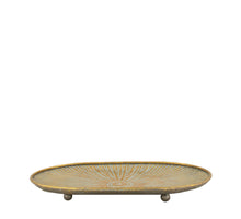 Tray metal 57x35.5x4cm Gold white-washed