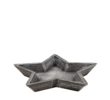 Tray star mdf wood 24x24x2.5cm Gray