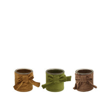 Tealight holder cotton glass Ø8x8cm Mixed brown