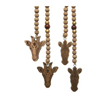 Swingtag a 1 paul bead garland animal 2ass natural/gold 71cm