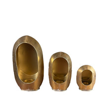 Candle holder metal 28x16.5x50cm S/3 Gold