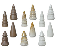 Tree porcelain 12 assorted white/cream/brown D5 H10cm