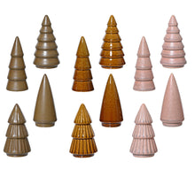 Tree porcelain 12 assorted pink/taupe/terra D5 H10cm