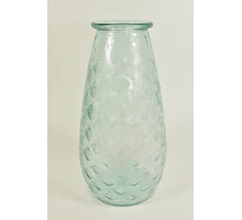 Palm Vase, clear recycled glass, D17 H34cm