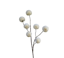 pompom spray x 7 lg 98 cm white