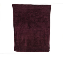 Throw polyester flannel diamond burgundy L130 W170 H0.80cm