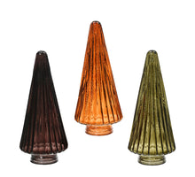 Tree glass deco 3 assorted autumn D8.5 H20cm