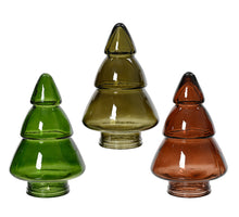 Tree glass deco 3 assorted autumn D10 H21.5cm