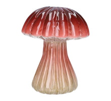 Vase Mushroom Champignon with lines Red D16 H20.3 cm Ceramic