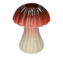 Tealight Mushroom Champignon with lines Bordo D16 H20 cm Ceramic