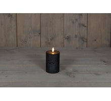 STOMPKAARS B.O.T.  ZWART WAX RUSTIEK 3D LONT 7,5X10CM 3XAAA / TIMER