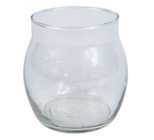 Transparent glass tea light holder D9.7 H10 cm
