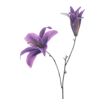 Tiger lily spray Caseros purple 67cm