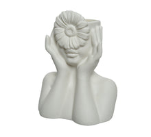 Vaas keramiek wit 13x9,5x16,5cm