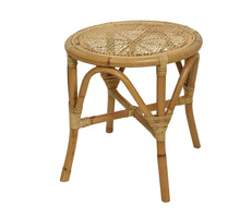 Stool rattan indoor natural 43x43x44cm