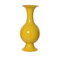 Vaas ijzer geel dia39cm x H.77cm