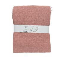 Throw cotton padded pink 130x170cm