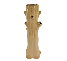 VASE 18X17X49CM TREE PORCELAIN BROWN