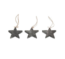 Wooden star 7x7cm 10pc Natural