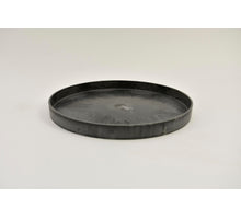 Tray round gray D22 H2cm