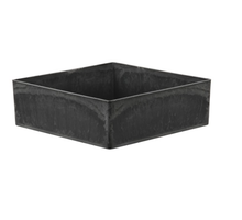 Square tray gray 20x20x6cm