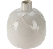 SWIRL VASE 11X11CM WHITE