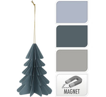 KERSTBOOM PAPIER HANGDECO 10CM 3 ASSORTIE