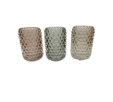 TEA LIGHT HOLDER D8 H12CM DOTS 3 ASSORTED