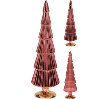 GLASS TREE D10 H35CM RED 2 ASSORTED