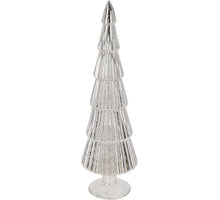 GLASS TREE D10 H34CM SILVER MERCURY 2 ASSORTED