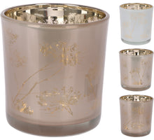 Tealight holder D7 H8cm Dandelion 3 assorted
