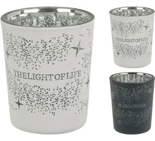 Tealight Holder D5.5 H6.5 CM 2 Assorted Text