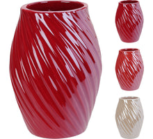 VAAS ELECTROPLATED GEDRAAID D11,5 H16CM 3 ASSORTIE KLEUR