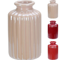 VASE WITH RELIEF ELECTROPLATED D6 H10CM 3 ASSORTED COLORS