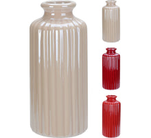 VASE WITH RELIEF ELECTROPLATED D7 H15CM 3 ASSORTED COLORS