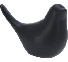 VOGEL POLYRESIN ZWART 11X5X8CM 2 ASSORTIE DESIGNS