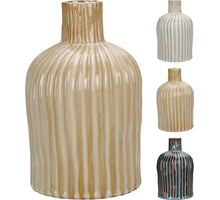 VASE WITH STRIPES D11 H19CM 3 ASSORTED