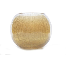 Tealight glass Ø20x16 Crackle Gold