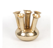 Trompetvaas aluminium Goud 22x22x20cm