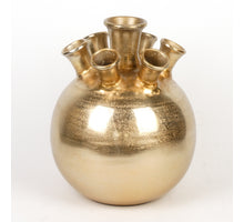 Spout vase aluminum Gold 28cm