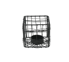Tealightholder Metal 8x8x8cm Black