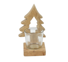 Tealight Tree Mangowood H15cm