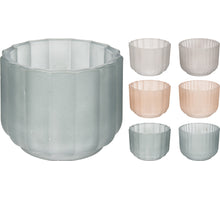 Tealight holder heavy 10x7cm 6 assorted