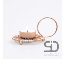 TEA LIGHT HOLDER WIRE METAL COPPER 11X8X6 CM